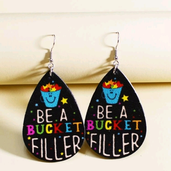 NEW Teacher Life Teardrop Dangle Earrings, lightweight, motivational - Picture 4 of 4